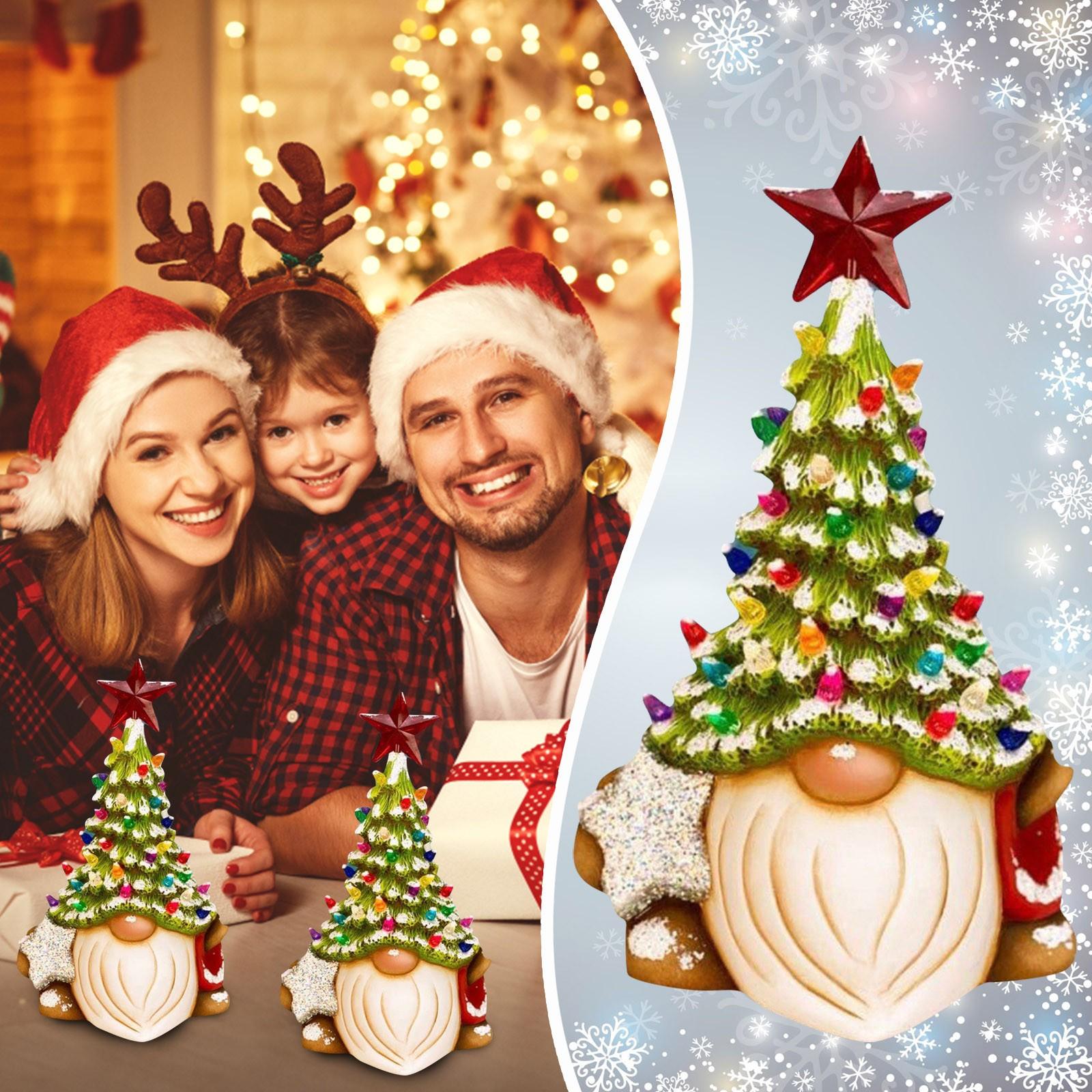 

Christmas Gnomes Statues For Party Decoration Home Decor With Star Tree Cute Dwarfs Resin Decorations Accessories One Size чёрный