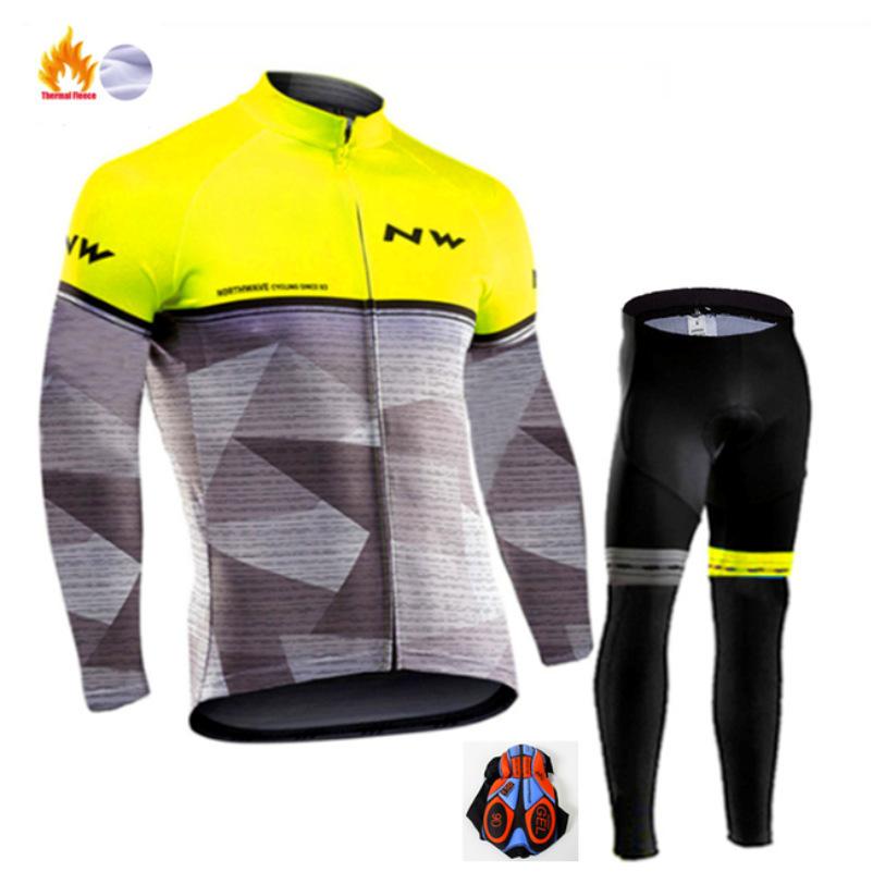 2026 Winter Fleece Warm Cycling Suit, Cycling Suit Fleece Warm Winter Thickened Long-sleeved Trousers Cycling Suit