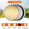 60CM 80CM 110CM 5 In 1 Reflector Photography For Flash Light Diffuser Screen For Studio Photography Background Accessories