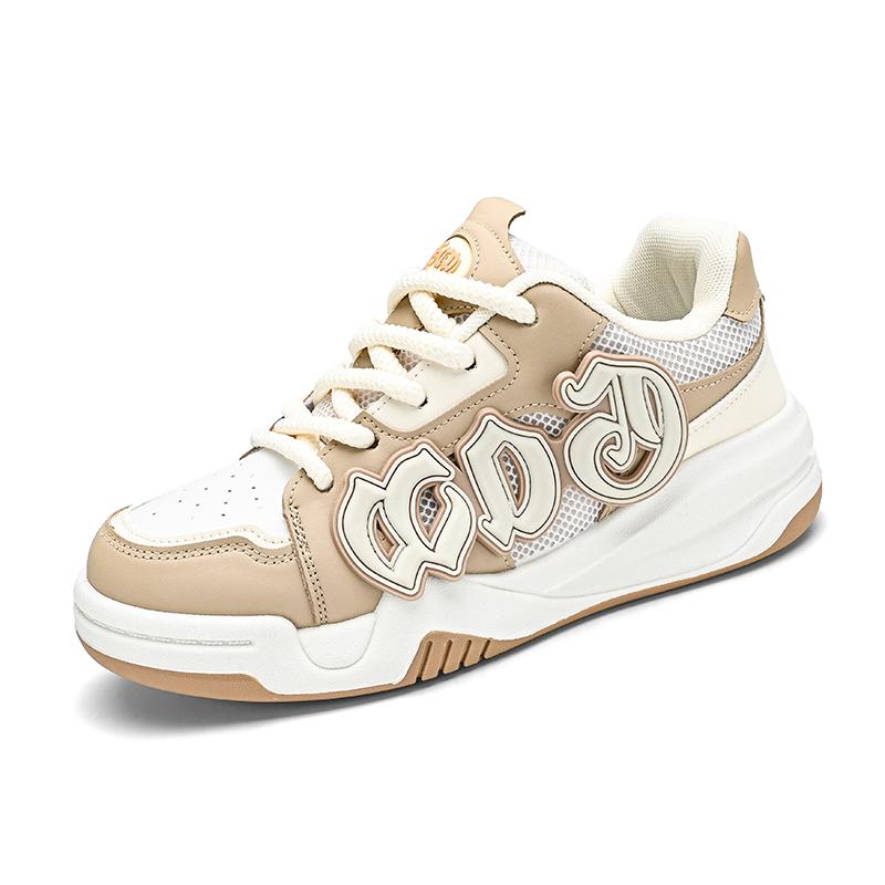 Wear-resistant board shoes women new students all match thick sole sports casual shoes burst letter bread shoes