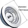 Bonde d'évier - AIMOONSA - ø114 mm 1½" - Sans trop-plein - Acier inox + ABS - Finition satinée