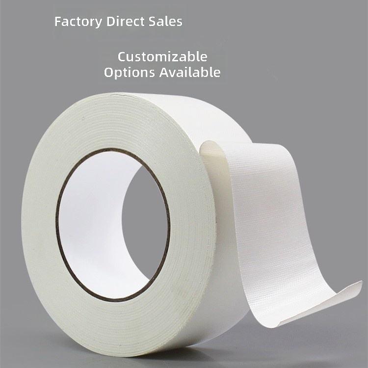 Factory-Stocked Colorful White Cloth Tape 48mm 0.25mm Thickness High-Temperature Non-Residue Carpet High-Adhesion Single-Sided