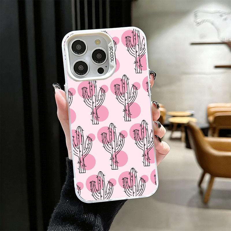 Cactus Pattern Shockproof Phone Case for iPhone 17 Air 16 16E 15 Pro Max 14 Plus 13 Mini 12 Back Cover Anti Fall Fundas