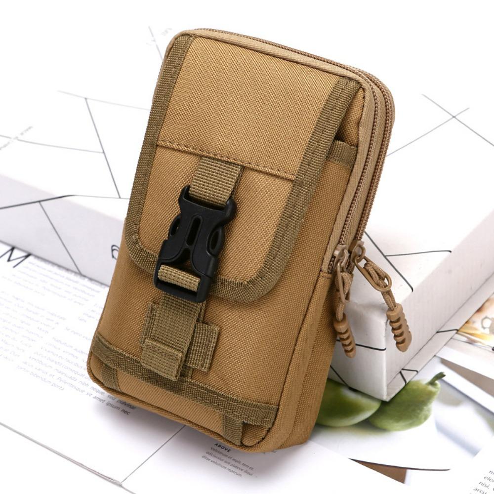 

Horizontal/Vertical Style Mobile Phone Bags Double Layer Phone Purse Phone Accessories Vertical Khaki