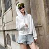 Kapuzenpullover Bonbonfarbenes Kapuzensweatshirt Damen Kurz Langärmlig Frühling und Herbst Einfarbig Tide Dünner Pullover Jacke Oberteil