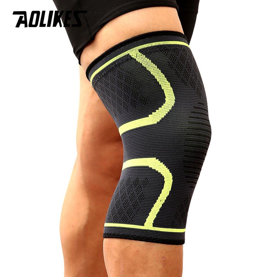 Aolikes 1Pcs Knee Support Brace For Men & Women, Compression Knee Sleeves For Weightlifting Running Working Out And All Sports