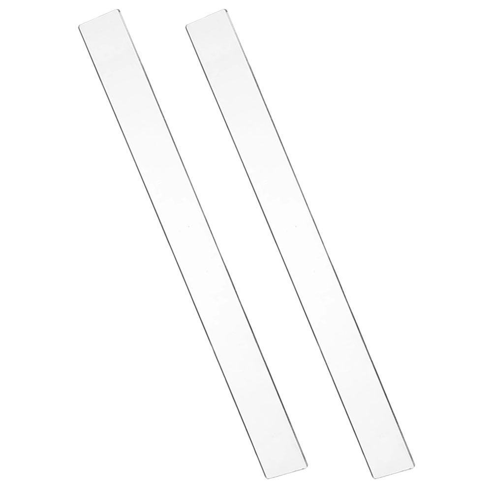 2Pcs Biscuit Making Ruler Acrylic Material High Precision Measuring Tool for Dough Thickness Pizza Fondant Non Rolling Pin Ruler