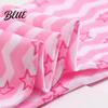 Hair Fixing Tools for Face Washing Elastic Wide Headband Women Non-Slip Stretchy Band with Star Brimmed Holders Wave Print Yoga Running Sports