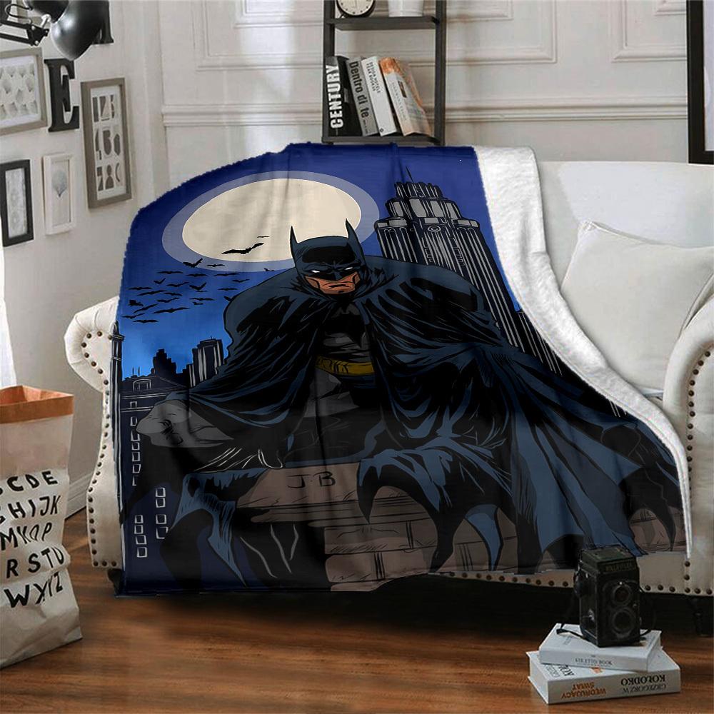 1pc Batman, Moonlight Flannel Blanket Soft Warm Throw for Home, Office, Travel, All-Season Cozy Bedding GiftL1081