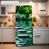 84Style Fridge Stickers Refrigerator Cover Door Landscape Plant Sea Vinyl Self Adhesive Kitchen Furniture Decor Wrap Freezer Sticker DIY