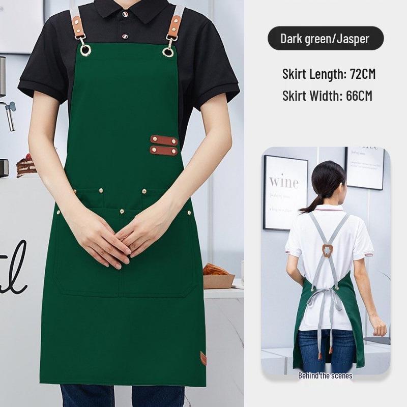 Unisex Barista Apron with Custom Logo for Coffee Shop Catering