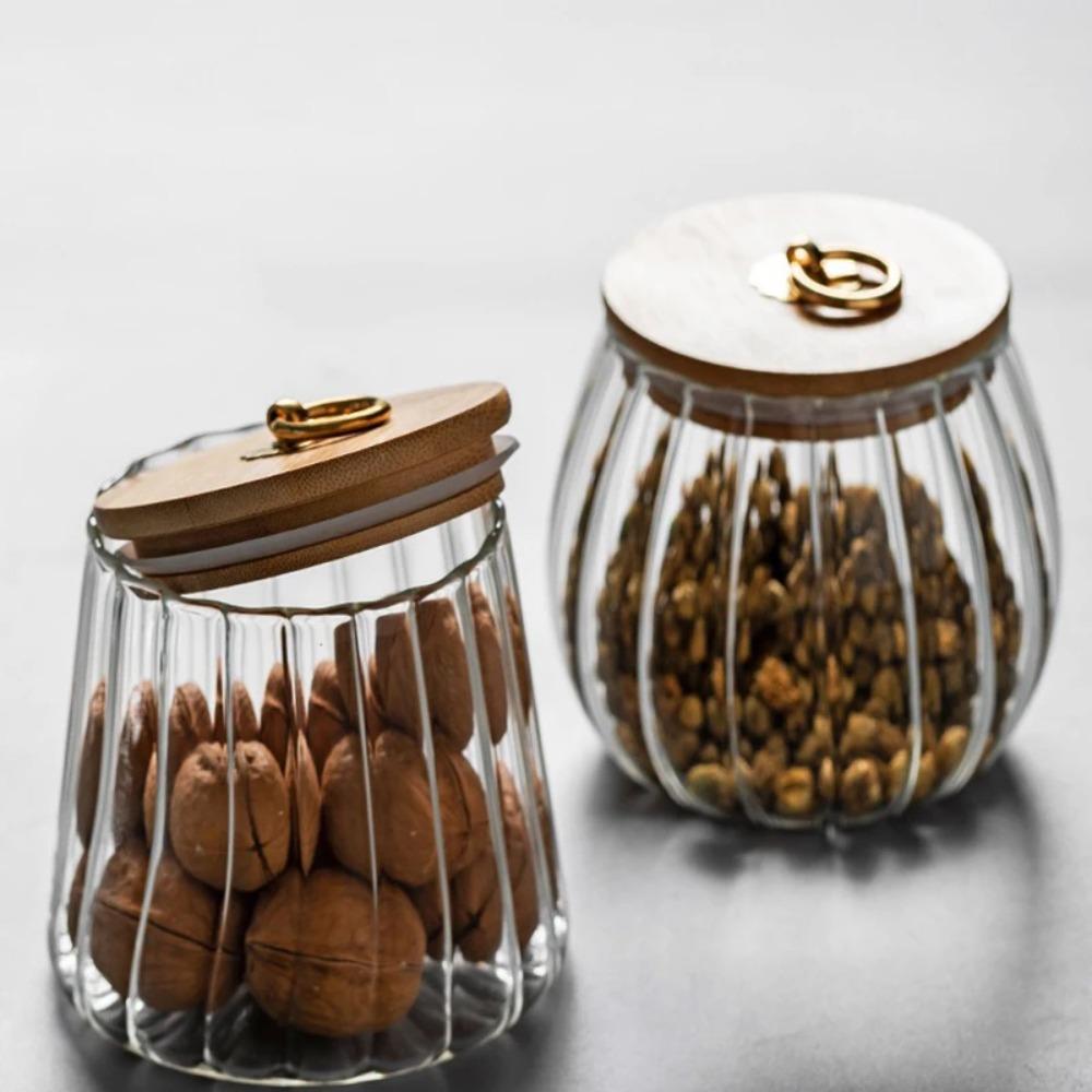 Leakproof Coffee Canister Sealed Grain Storage Canister Multipurpose Glass Sugar Container  Cookie