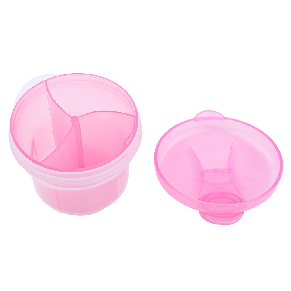 1ks Přenosný dávkovač mléčného prášku pro kojence a batolata (Růžový)