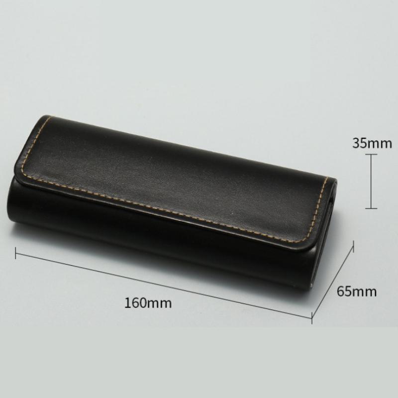Vintage PU Leather Glasses Case Portable Men Women Glasses Storage Box Anti-Pressure Eyeglasses Bag Accessories