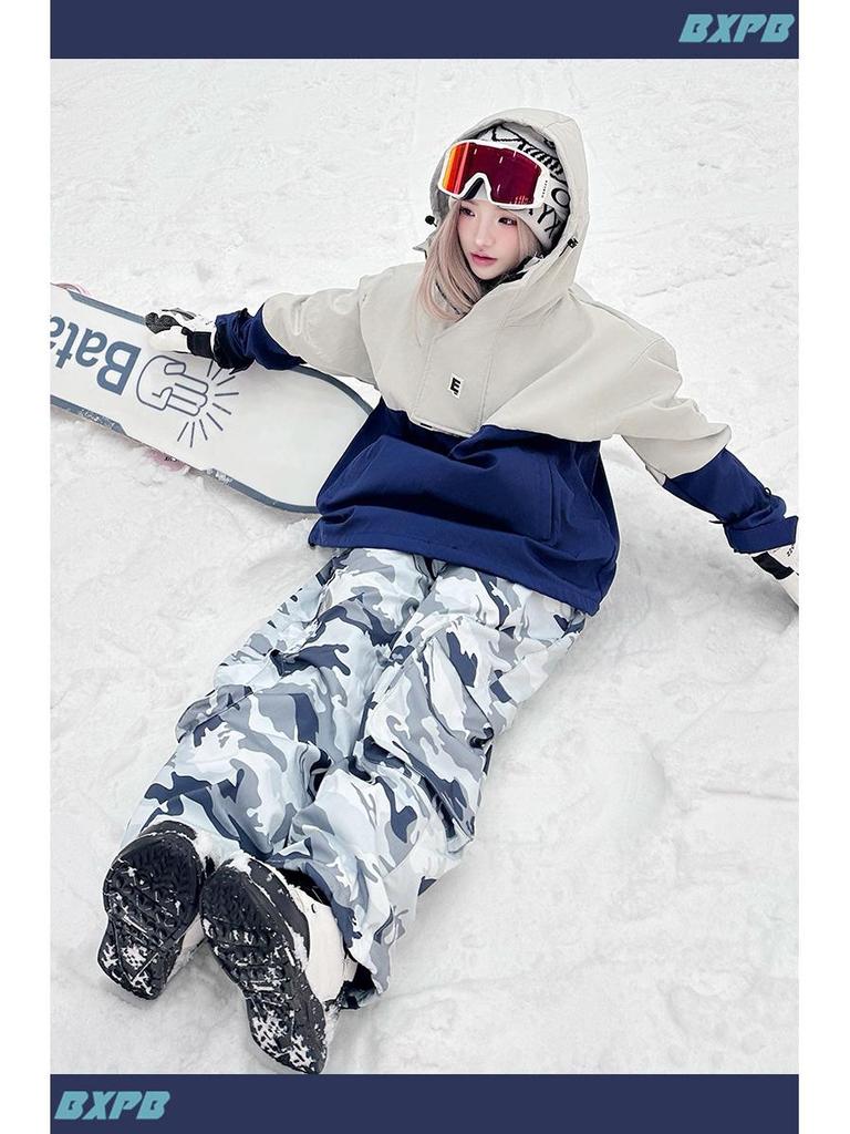 Verbessertes wasserdichtes Skianzug-Set mit warmem Hoodie und Hose für Damen und Herren
