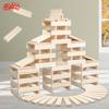 100pcs Wooden Building Block Architecture DIY Educational Toys for Kids Construction Kit Stacking High Block Puzzle Games Child