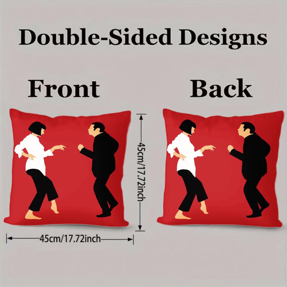 1Pc Classic Dance Scene Pillowcase Polyester 2D Double-Sided Print Iconic Movie Throw Pillow Cover For Bedroom Living Room Dorm