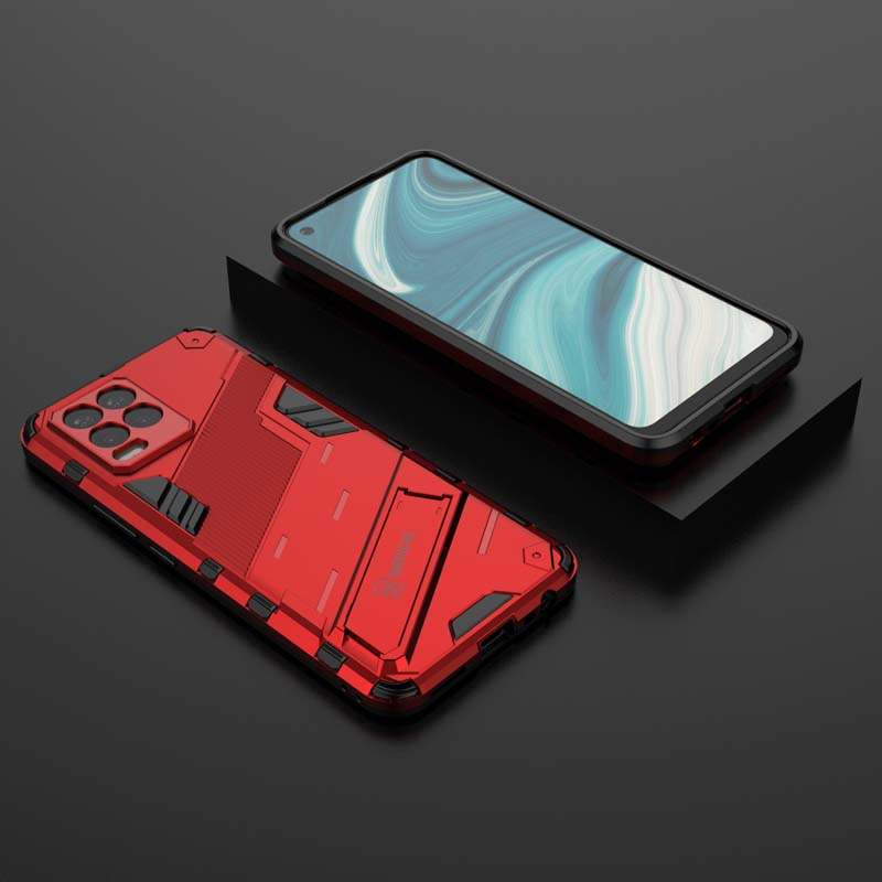 Armor Case for Realme 8 Pro Shockproof Lens Camera Protective Robot Holder Back for OPPO Realme 7 Pro 8 Realme8 Phone Cover