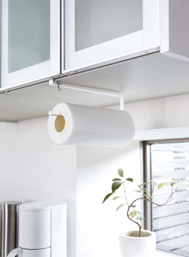 Yamazaki Jitsugyo Kitchen Paper Holder Under Cupboard Kitchen Paper Holder Plate White 2440