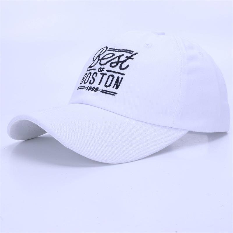 New Fashion Ethnic Curved Embroidered Letters BOSTON 6-Panel Baseball Cap Spring Summer Cotton Sunshade Men All-match