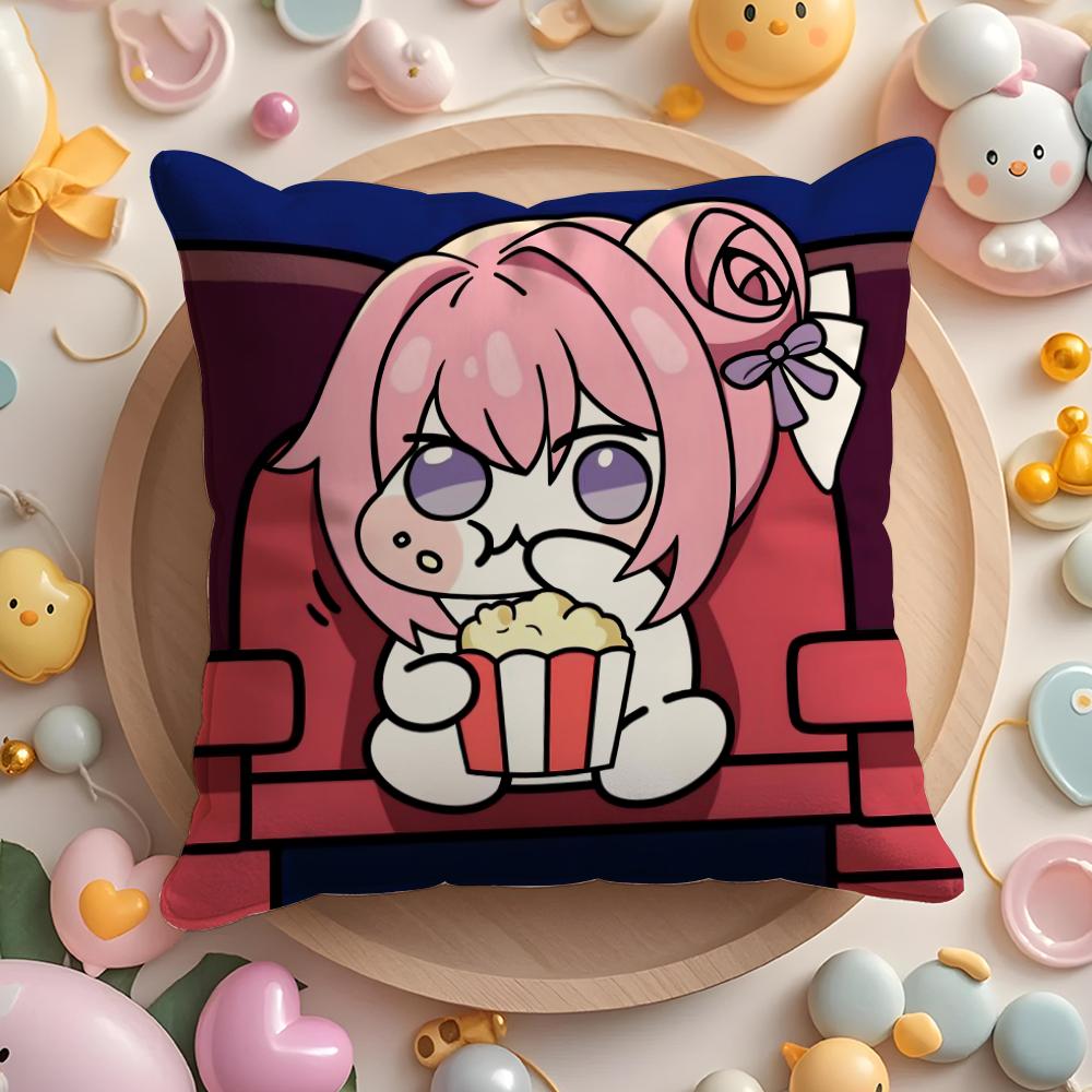 DORO Doll Victory Pink Dog Pillow Case Soft Plush Fabric Double-Sided Printed Cushion Cover Warm Winter Sofa Pillow Case