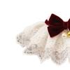 Bandana Adorável para Animal de Estimação Textura Macia Moda Laço de Veludo Renda Coleira para Cão Gato Com Sino Pequeno para Filhote