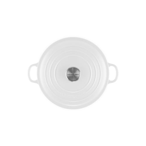 Le Creuset Cocotte Japonaise, 24 cm, Cast Iron Enamel Pot, Cotton Lining, Gas, Induction, Oven, and Dishwasher Safe [Official Japanese Product]