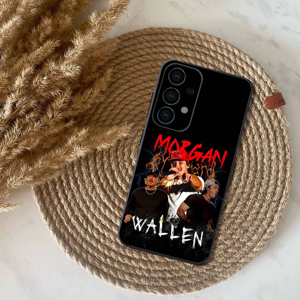 Singer M-Morgan W-Wallen Phone Case For Samsung S25,S24,S21,S22,S23,S30,Ultra,S20,Plus,Fe,Lite,Note,10,9,5G Black Cover