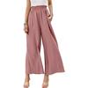 DAFIFY Women's Fashion Summer Spring Casual Solid Color Print High Waist Trousers Pants & Capris