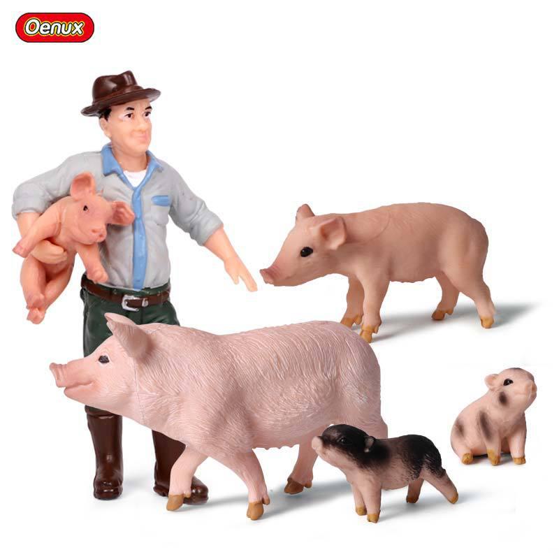 Farm Animal Simulation Toy Set: Chicken, Duck, Goose, Boar, Horse, Cow - Educational Gift for Children, Cognitive Ornament