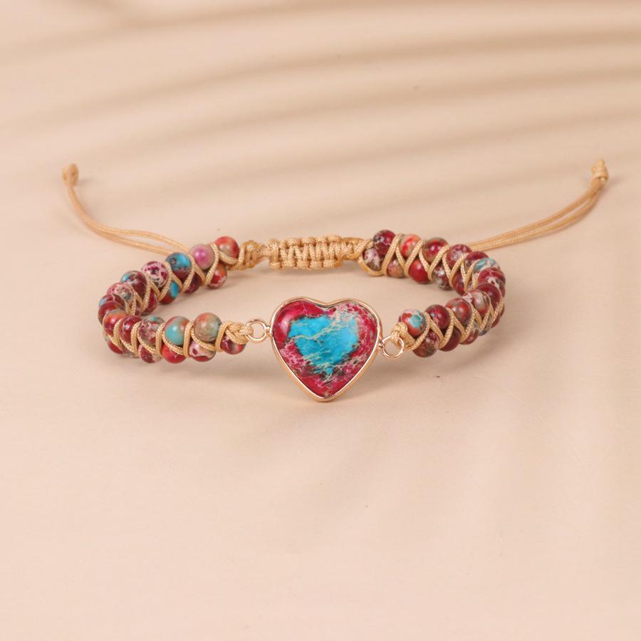 Double-Layer Heart Charm Friendship Bracelet