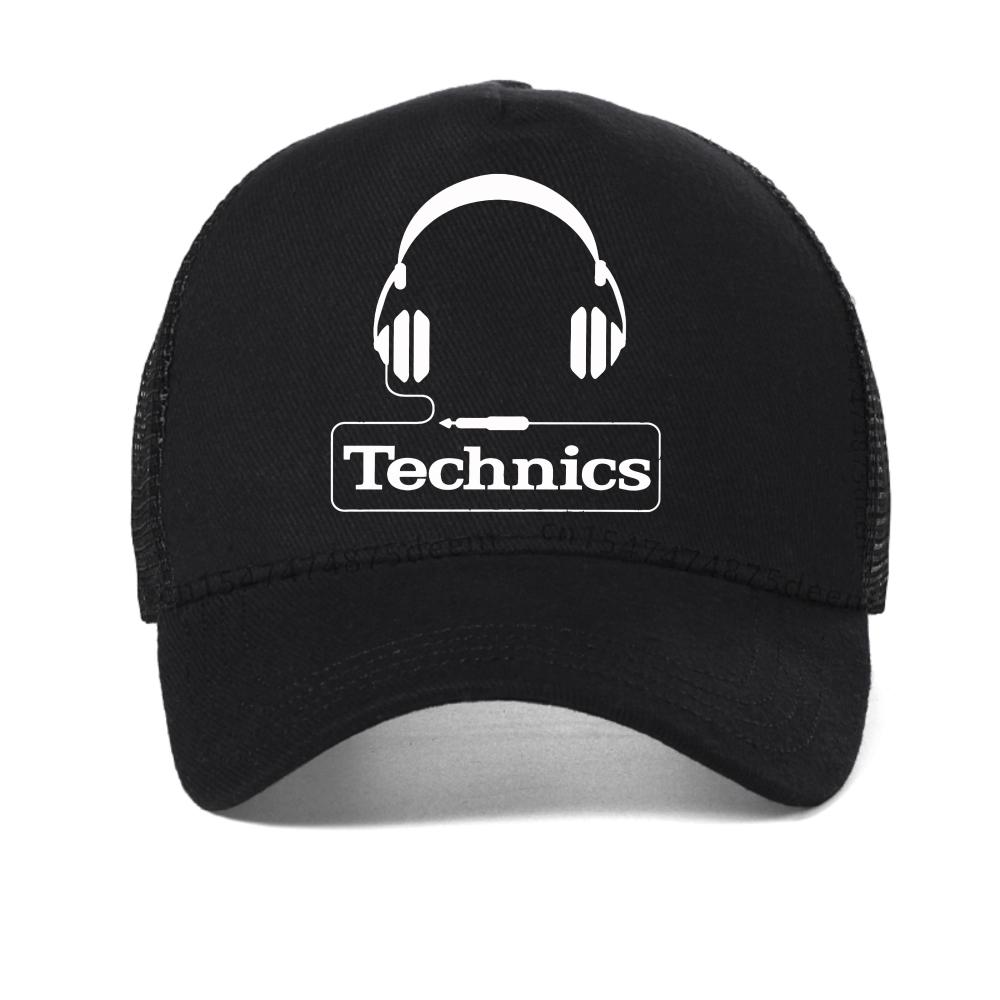 Technics Headphone Print baseball cap Vinyl Master DJ Technics hip hop caps fashion Breathable Unisex sun hat mesh Snapback Hats