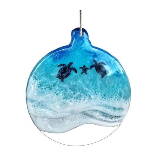 Sea Turtle Acrylic Ornaments Ocean-Themed Christmas Tree Decor Holiday Turtle Hanging