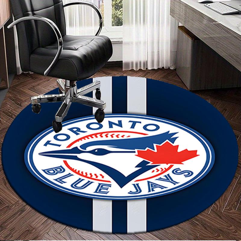 Blue Jays Logo Round mat, Anti-slip Circle Carpet Chair rug For livingroom,Bedroom, doormat home decor Gift Christmas Gifts