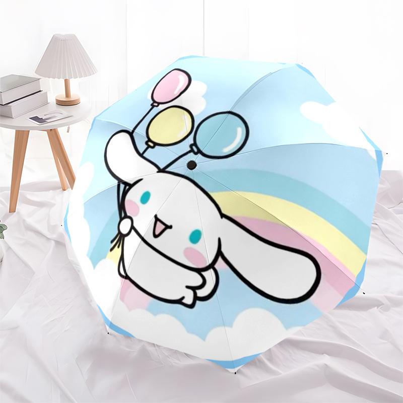 

1pc Cinnamoroll Balloon Outdoor Umbrella - Automatic Opening & Closing, Portable 3-Fold Design, 8-Rib Iron Frame, Festival Gift for Fans, Travelers, D