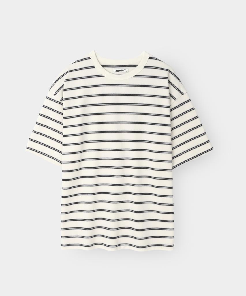 INDUST Striped Half T-Shirt_8 Colors (B Type)