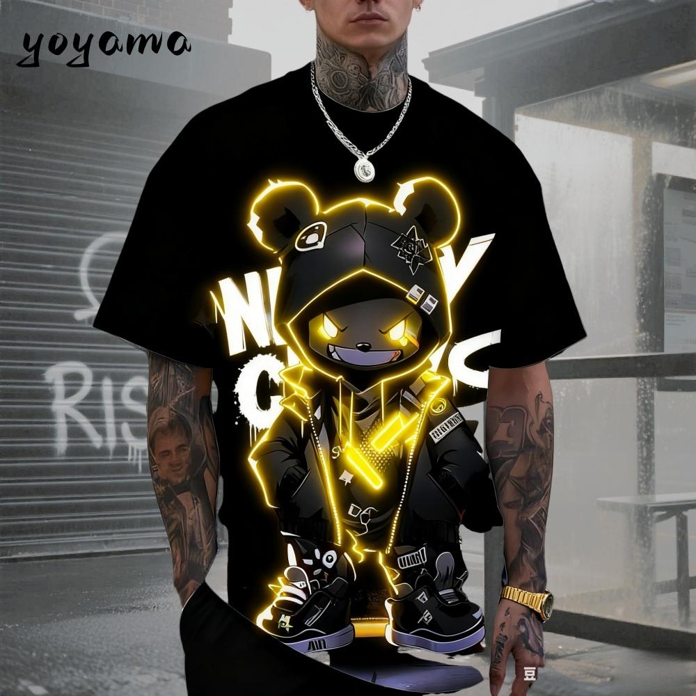 MDHAO xin nan zhuang  3D txu Heren T-shirts Hip Hop Beer Patroon 3D Print Herenkleding Zomer Nieuwe Streetwear Oversized Unisex T-shirt Harajuku Herenkleding M