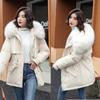 Winter Jacket Women Plush Inside Overcome Drawstring Slim Winter Down Female Student