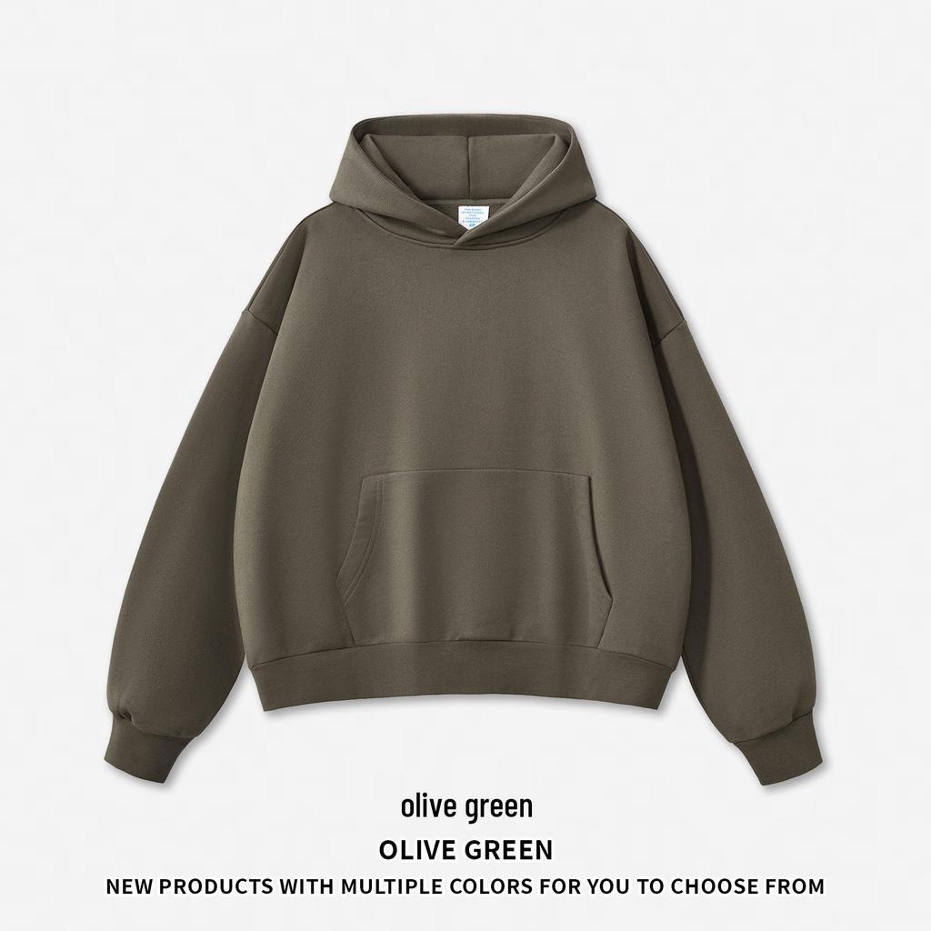 RS Men's American Style Fleece Hoodie | 500G Heavyweight Light Brushed Hooded Sweatshirt