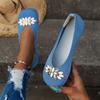 Fashion 2025 Ladies Shoes Mesh Breathable Women's Flats Shoes Casual Slip-on Ballet Flats Metal Flowers Round Toe Loafers Women Zapatos