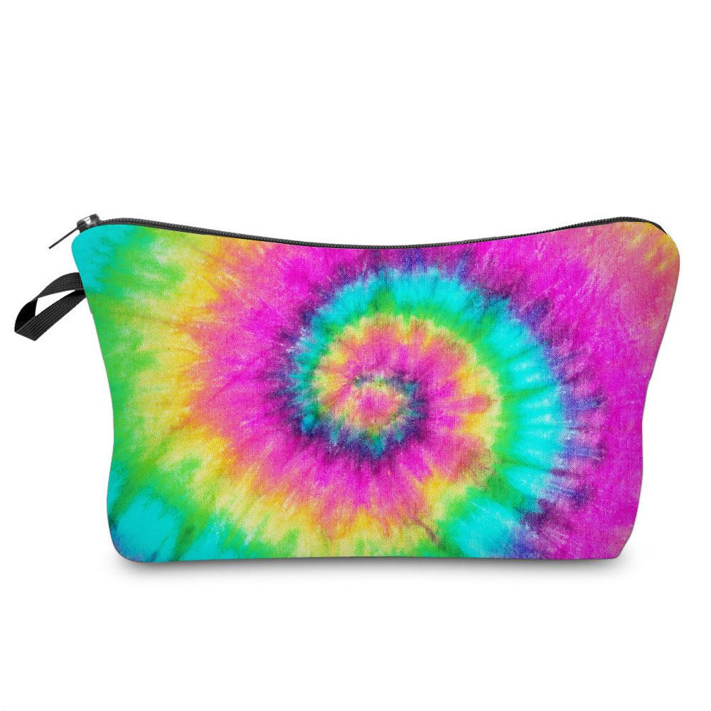 Tie Dumplings Dyed Makeup Bag Multifunctional Pillow Bag Rainbow Pouch Makeup