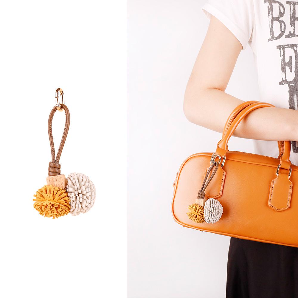Zhang Yuanying Bayberry Ball Charm - Handmade Woven Bag and Shoe Ornament Keychain