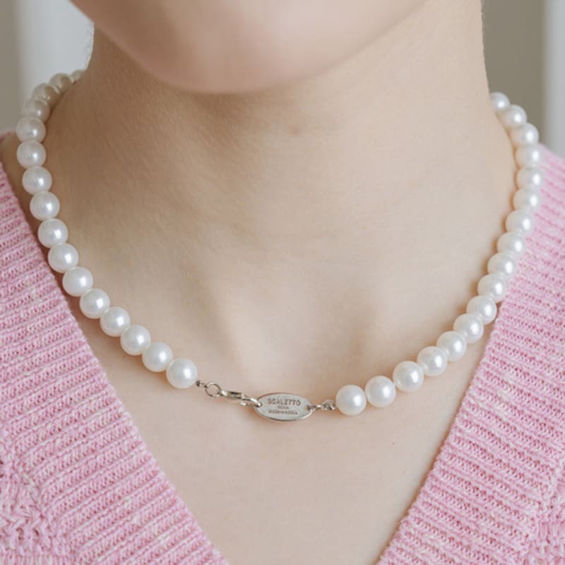 SCALETTO WIL203 Shining Crystal Pearl Necklace