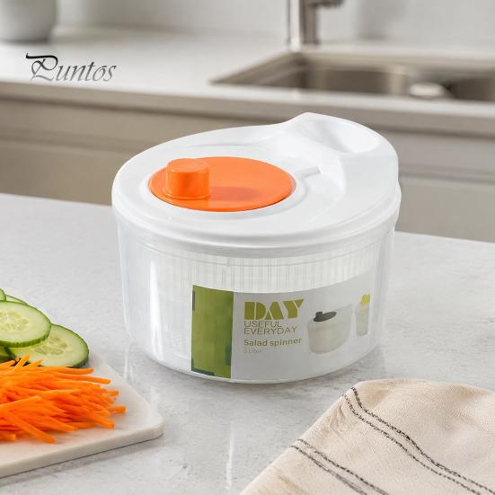 Food Grade Vegetable Strainer Salad Spinner, Manual Quick Drying Fruit Washer, Multi Functional with Large Capacity Spinner Slicing Blade Design,