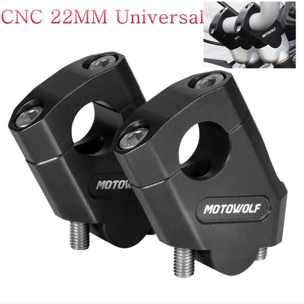 

CNC Black 22mm 7/8 Motorcycle Handlebar Bars Riser Mount Clamp Adapter