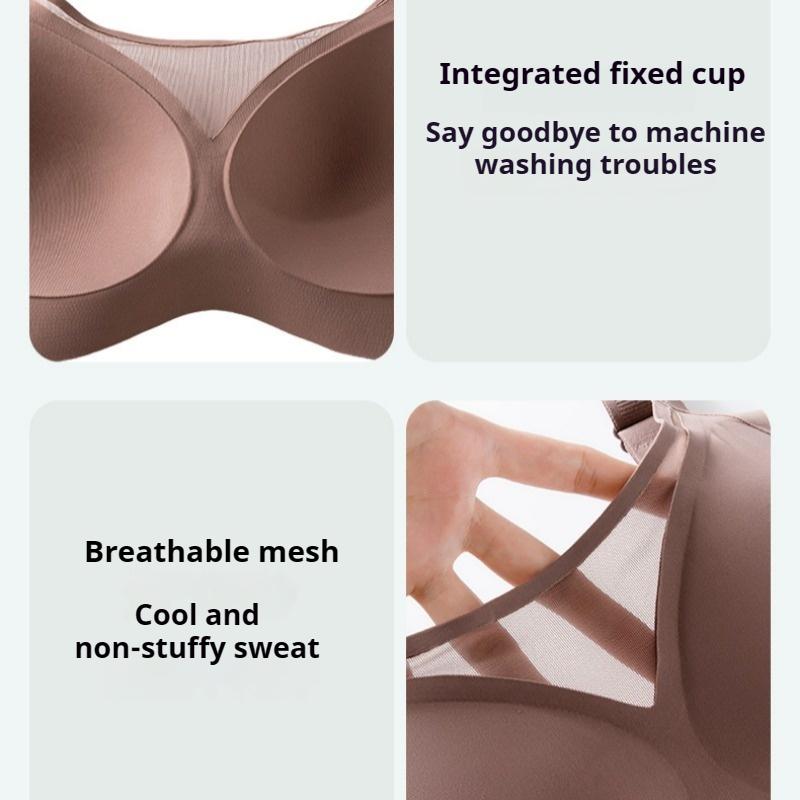 200 Catties Women's Large Size Underwear Large Chest Small Anti-sagging Bra Large Cup Thin Vest