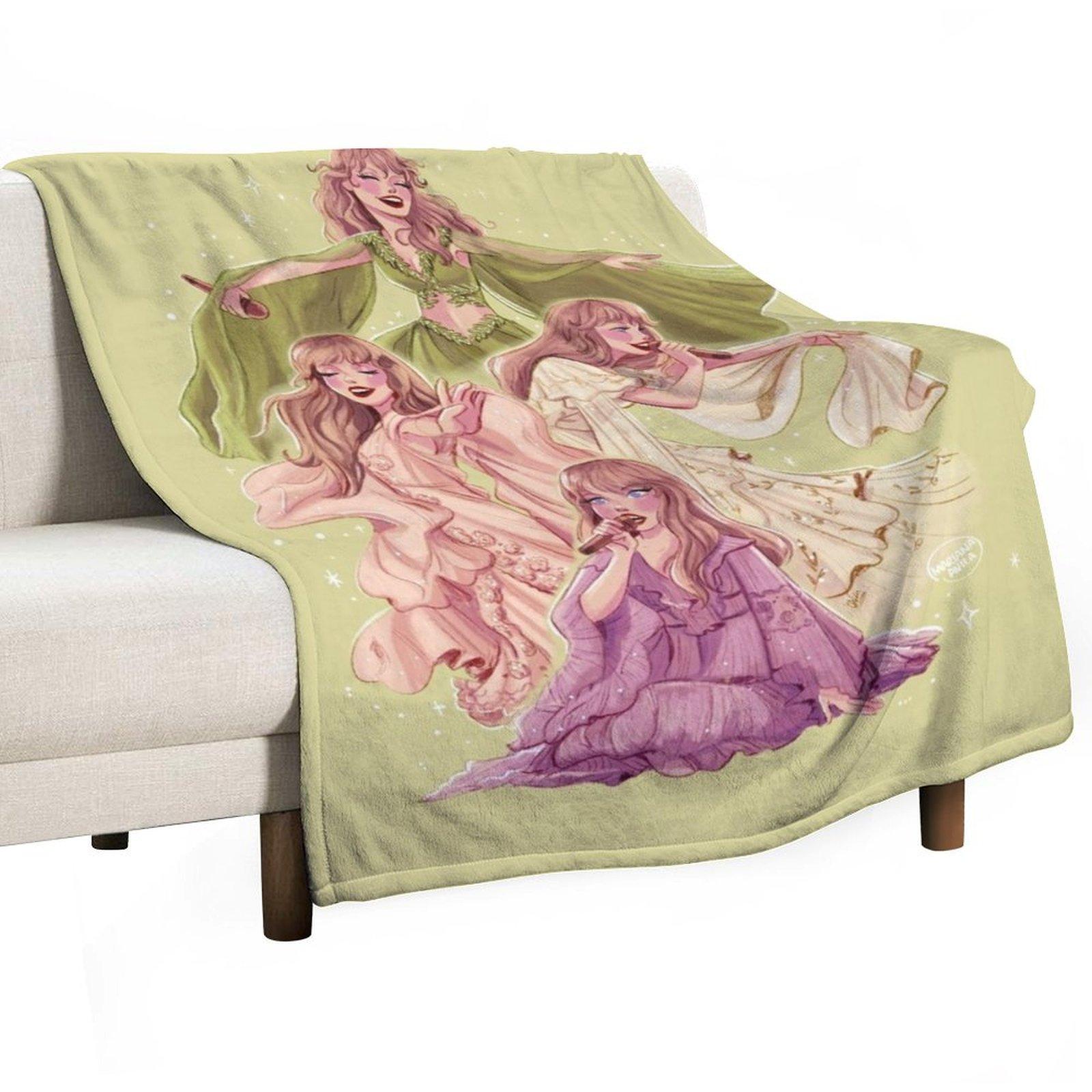 behind the mall Throw Blanket Warm Napping Blanket for Office Couch Bed 75X95CM