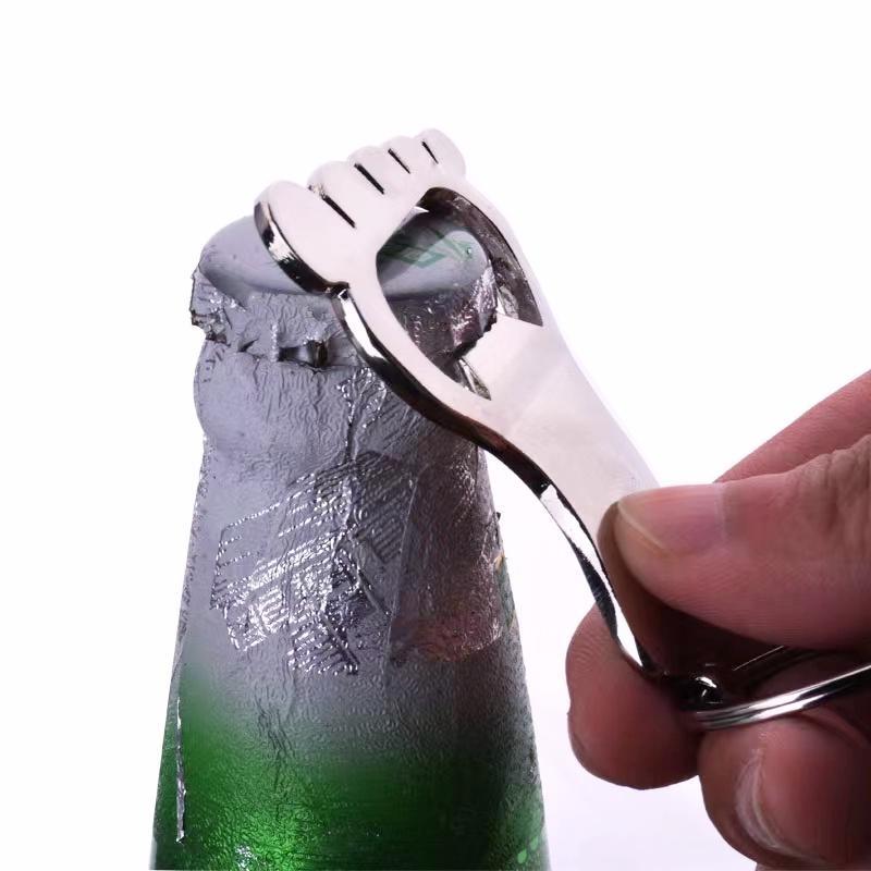 Best Sale Creative Foot Shape Bottle Opener Key Ring Chain Keyring Keychain Beer Bar Tool Accessories Gift Gift for Men and Women