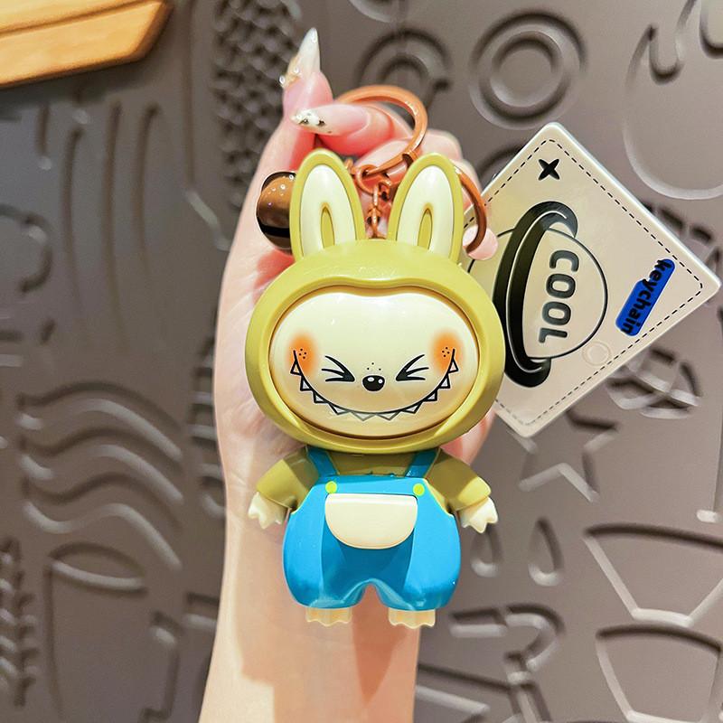 Face Changing Labubu Keychain Cute Cartoon Bag Pendant Doll Gift