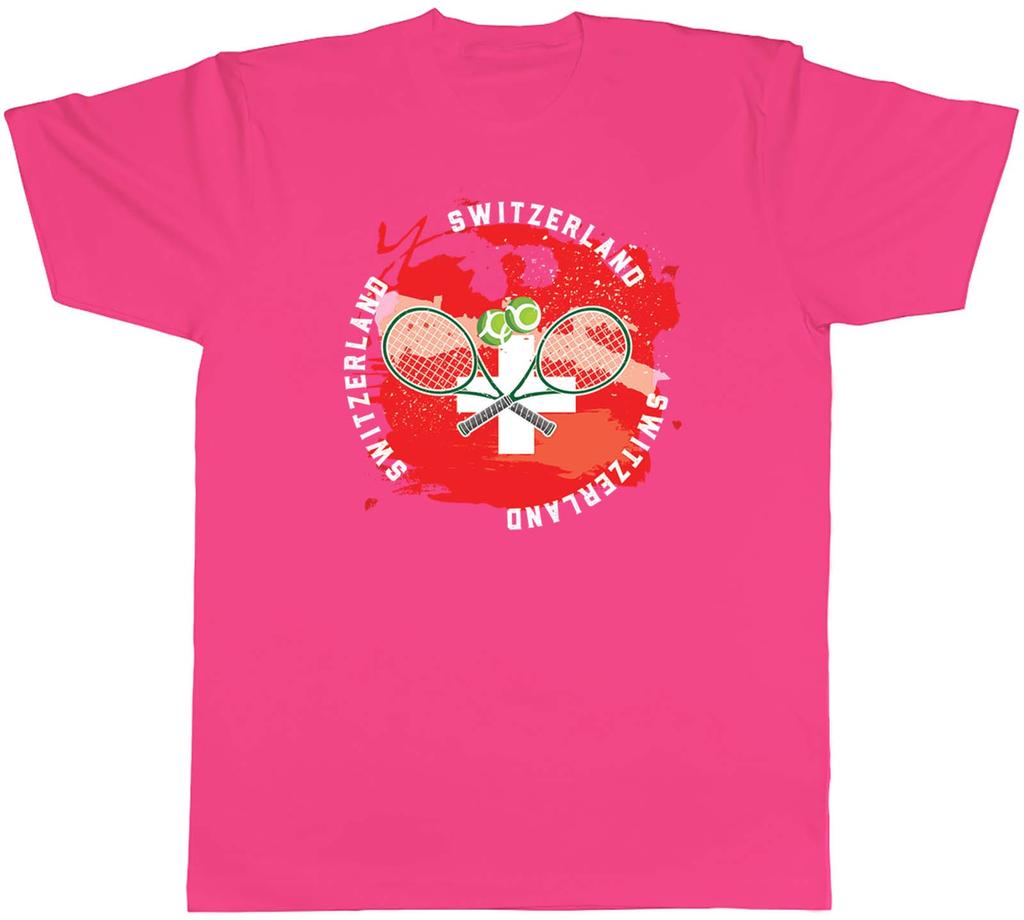 Tennis Sports With Switzerland Flag Unisexs Unisex TShirt Tee Gift